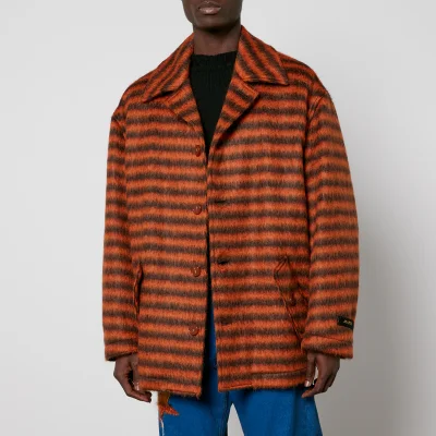 Marni Striped Brushed-Knit Coat
