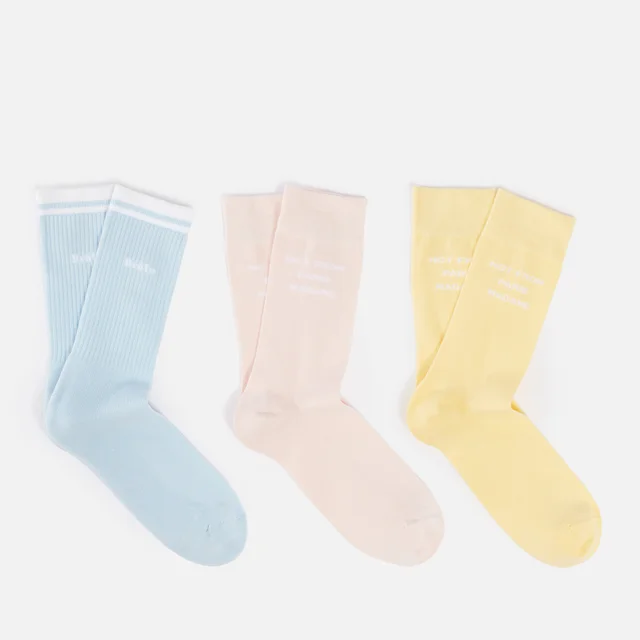 Drôle De Monsieur La Chaussette Three-Pack Cotton-Blend Socks