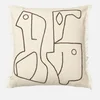 Ferm Living Figure Cushion - Off-white/Coffee - Image 1