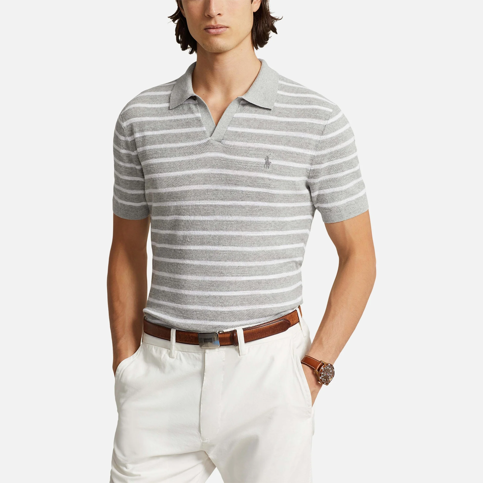 Polo Ralph Lauren Striped Knit Polo Shirt Image 1