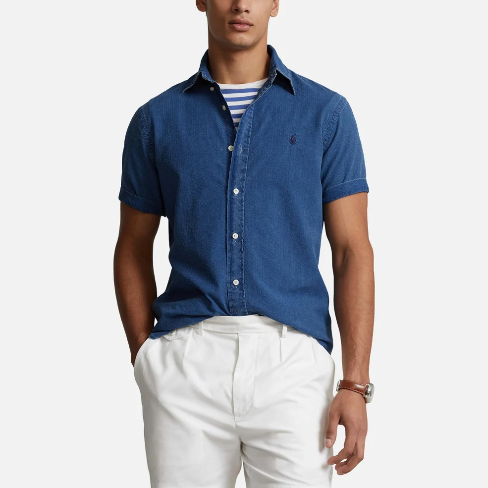 Polo Ralph Lauren Cotton-Seersucker Short Sleeve Shirt Image 1