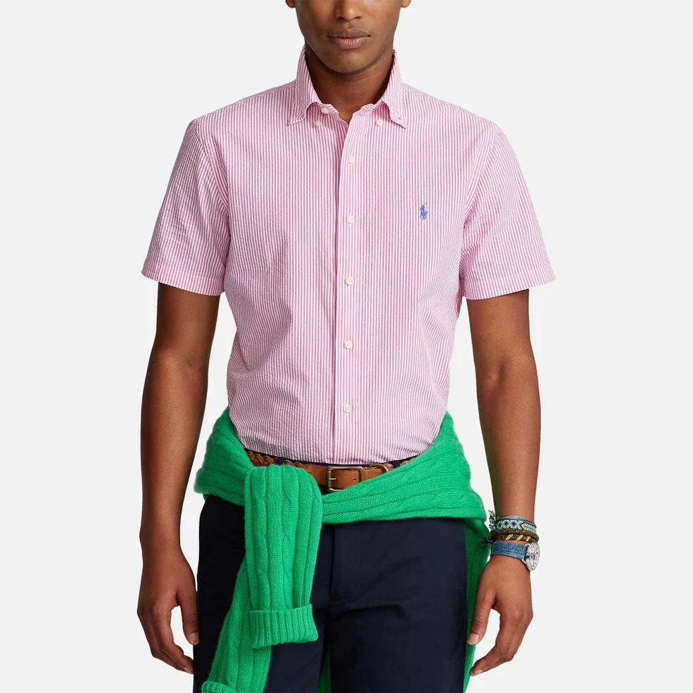 Polo Ralph Lauren Pinstriped Cotton-Seersucker Shirt - S Image 1