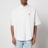 AMI Boxy Cotton-Poplin Shirt - XXL - Image 1