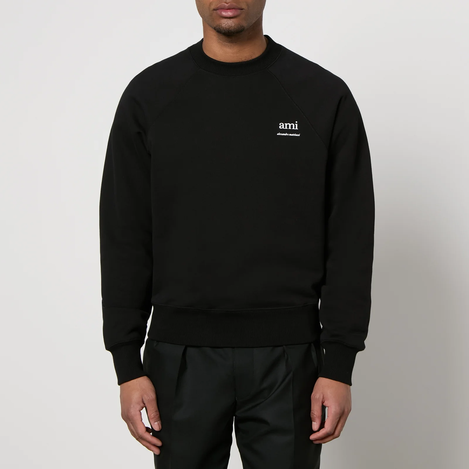 AMI Script Cotton-Blend Jersey Sweatshirt - XL Image 1