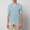 NN.07 Ryan Knitted Cotton-Blend Polo Shirt - S - Image 1