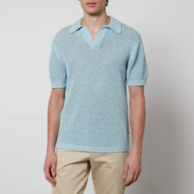NN.07 Ryan Knitted Cotton-Blend Polo Shirt