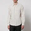 NN.07 Quinsy Striped Cotton-Canvas Shirt - S - Image 1
