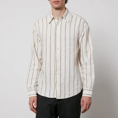 NN.07 Quinsy Striped Cotton-Canvas Shirt - S