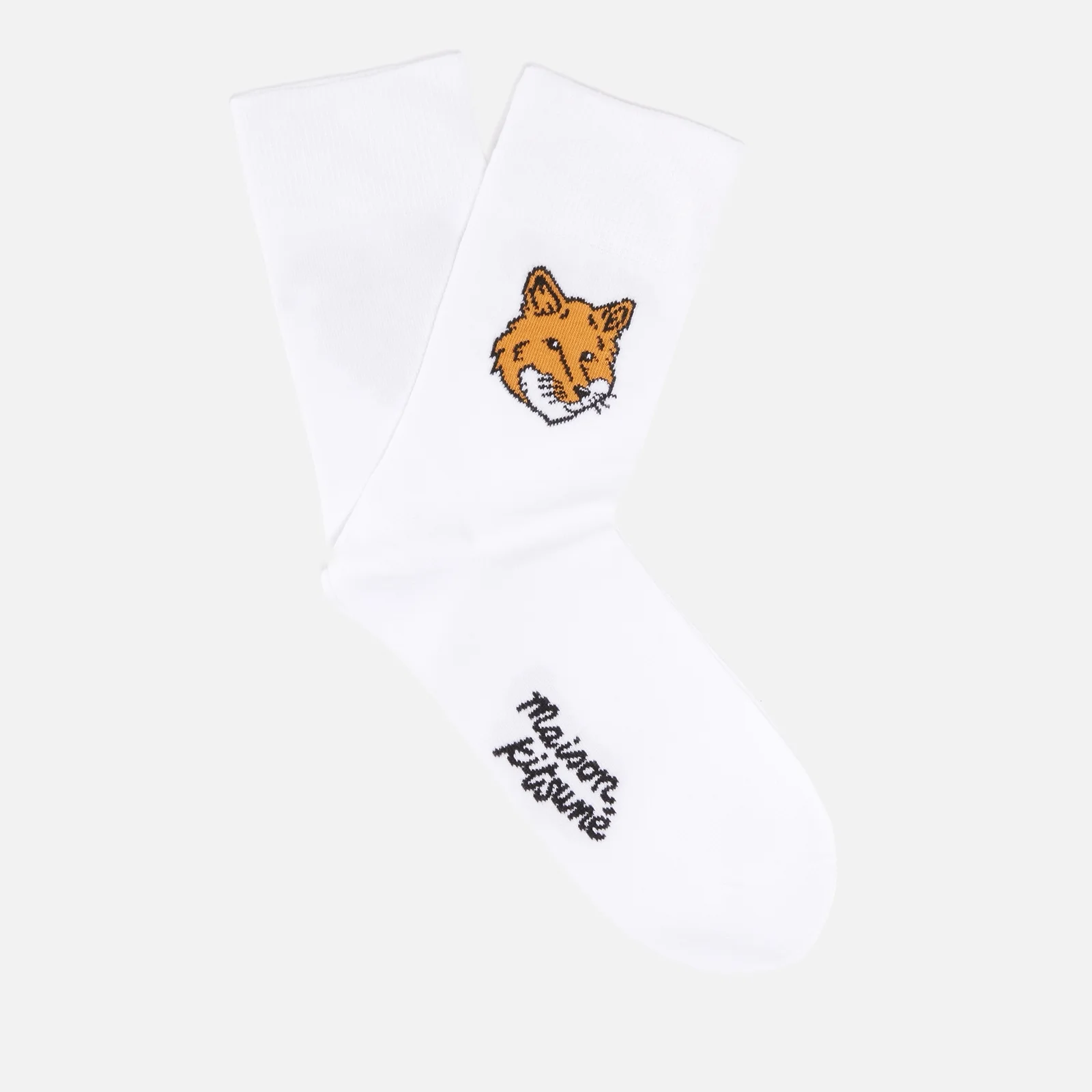 Maison Kitsuné Fox Head Ribbed-Knit Socks Image 1