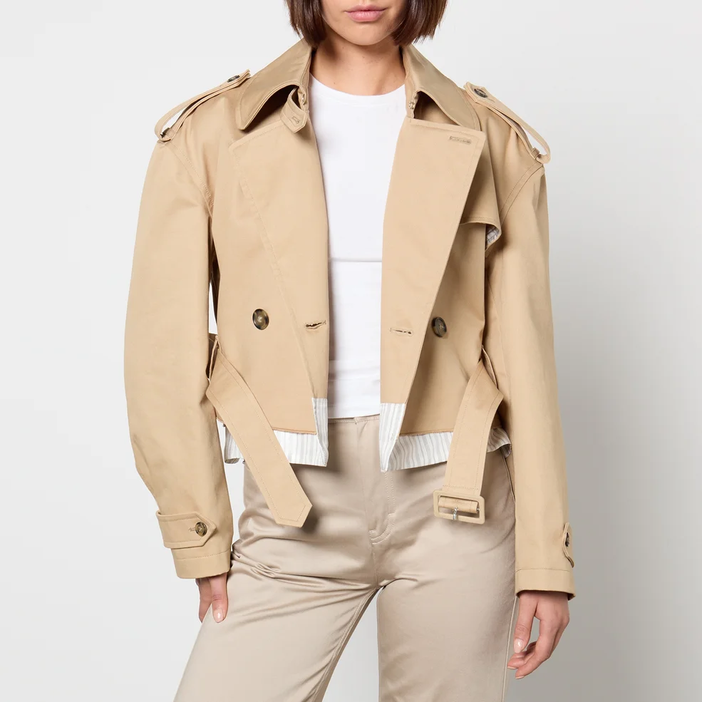 A.P.C. Horace Cropped Cotton-Gabardine Trench Coat Image 1