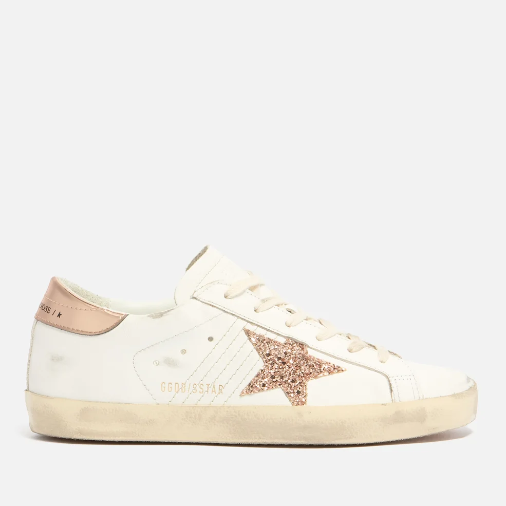 Golden Goose Women's Superstar Distressed Leather Trainers Image 1