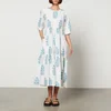 SZ Blockprints Gaia Floral-Print Cotton-Poplin Dress - XS - Image 1