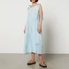 SZ Blockprints Winslow Striped Cotton-Gauze Midi Dress - Image 1