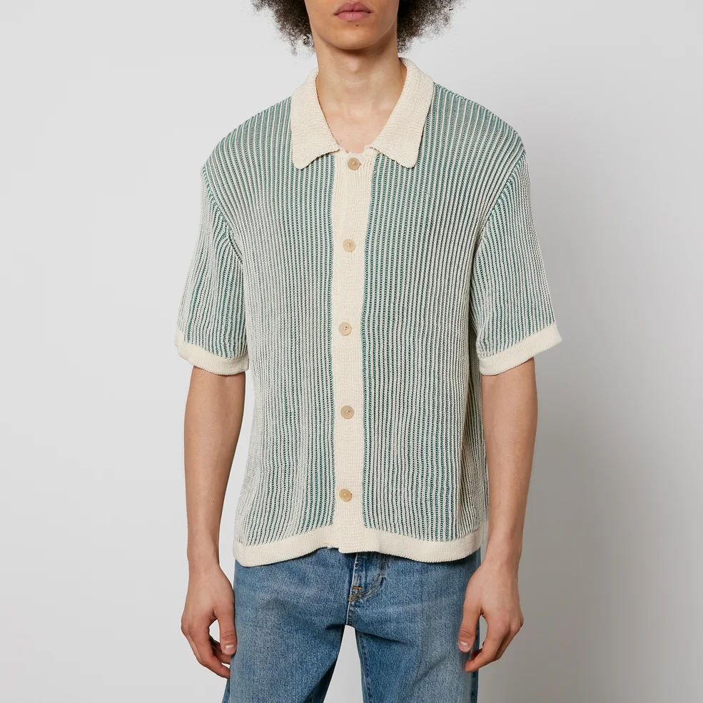 Corridor Plated Open-Knit Cotton Shirt - S Image 1