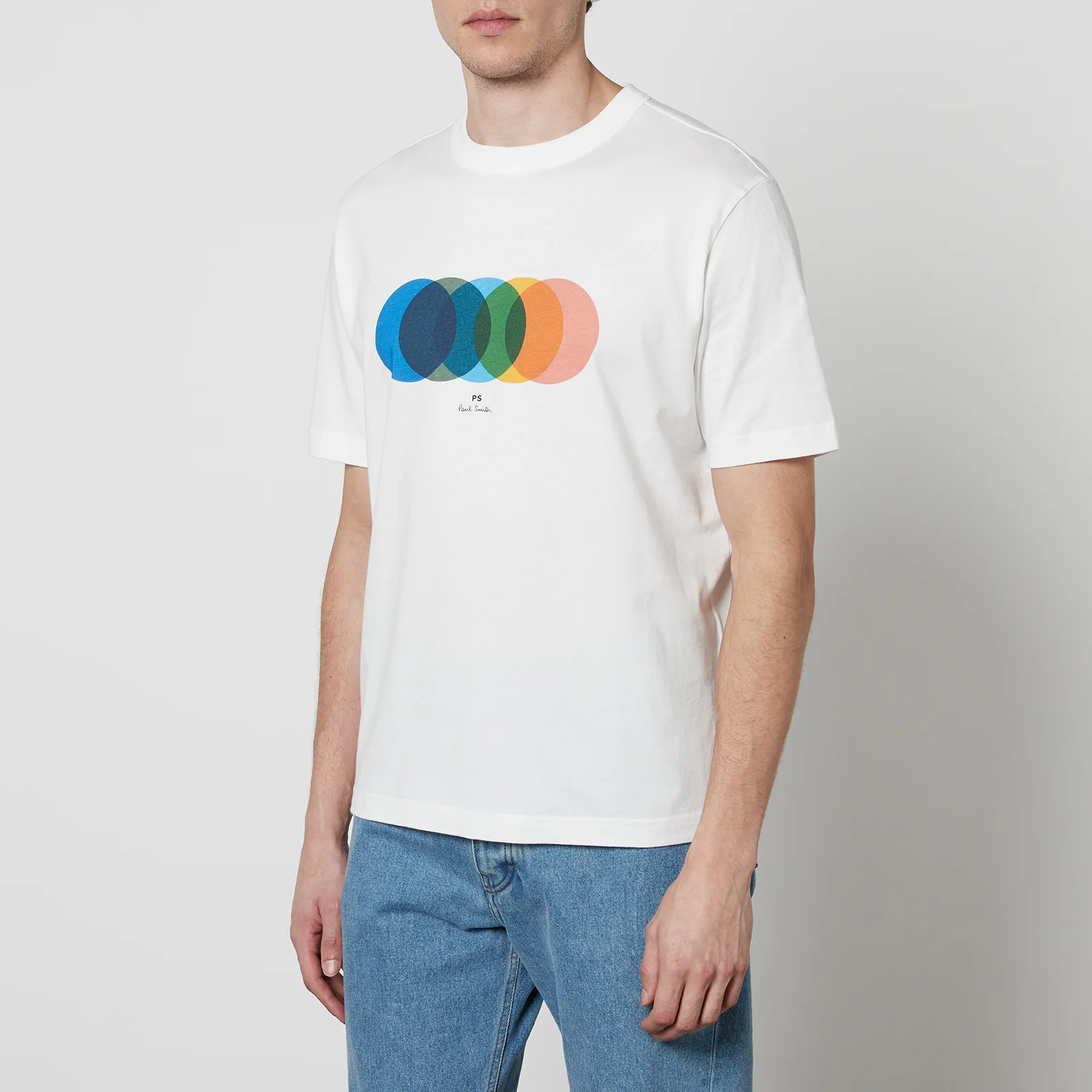 PS Paul Smith Circles Printed Cotton-Jersey T-Shirt Image 1
