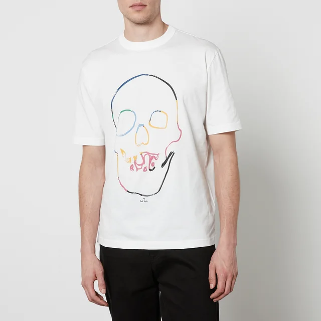 PS Paul Smith Linear Skull Cotton-Jersey T-Shirt