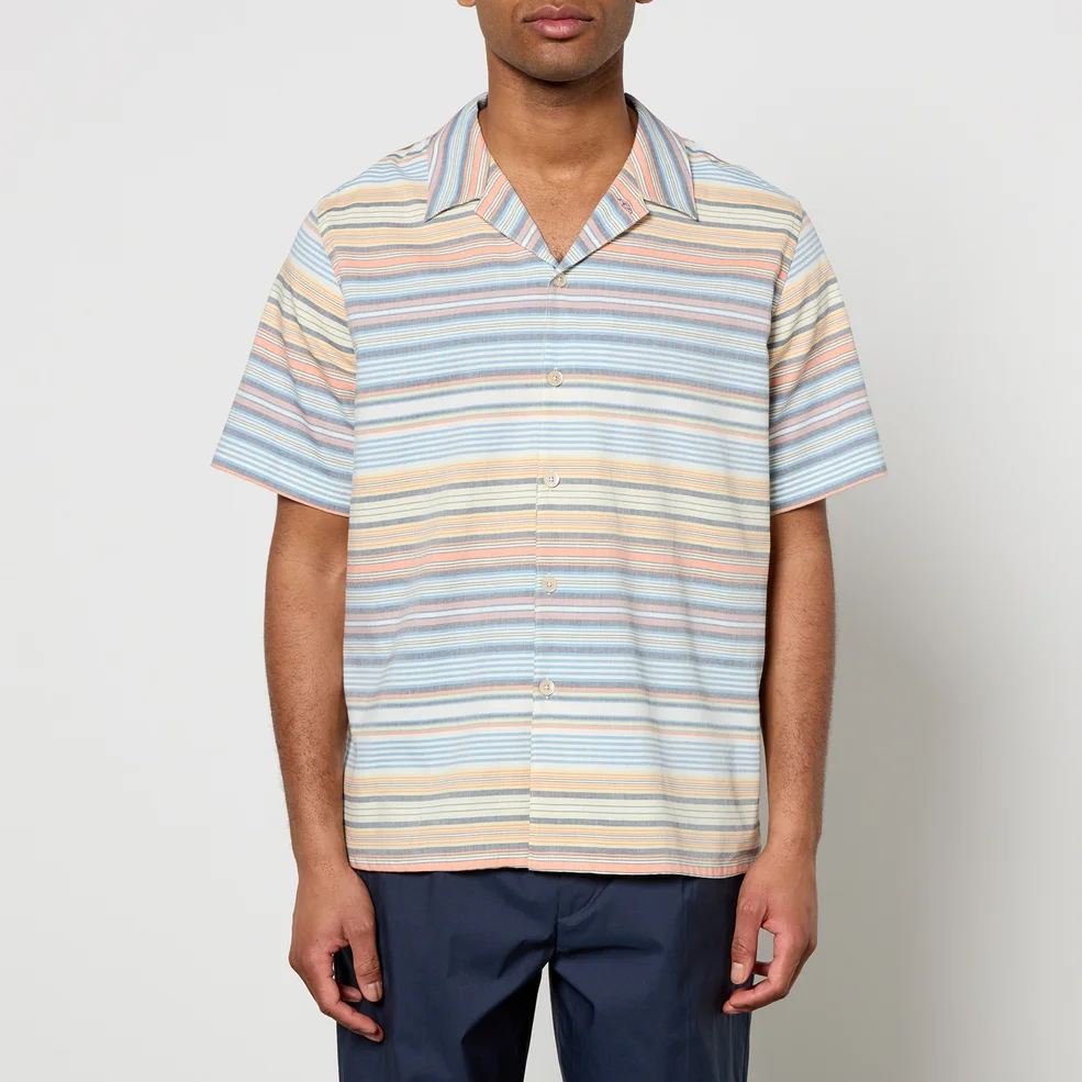 PS Paul Smith Striped Cotton-Jacquard Shirt Image 1