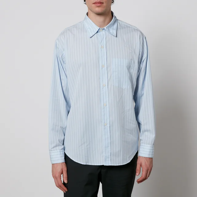 mfpen Executive Striped Cotton-Poplin Shirt
