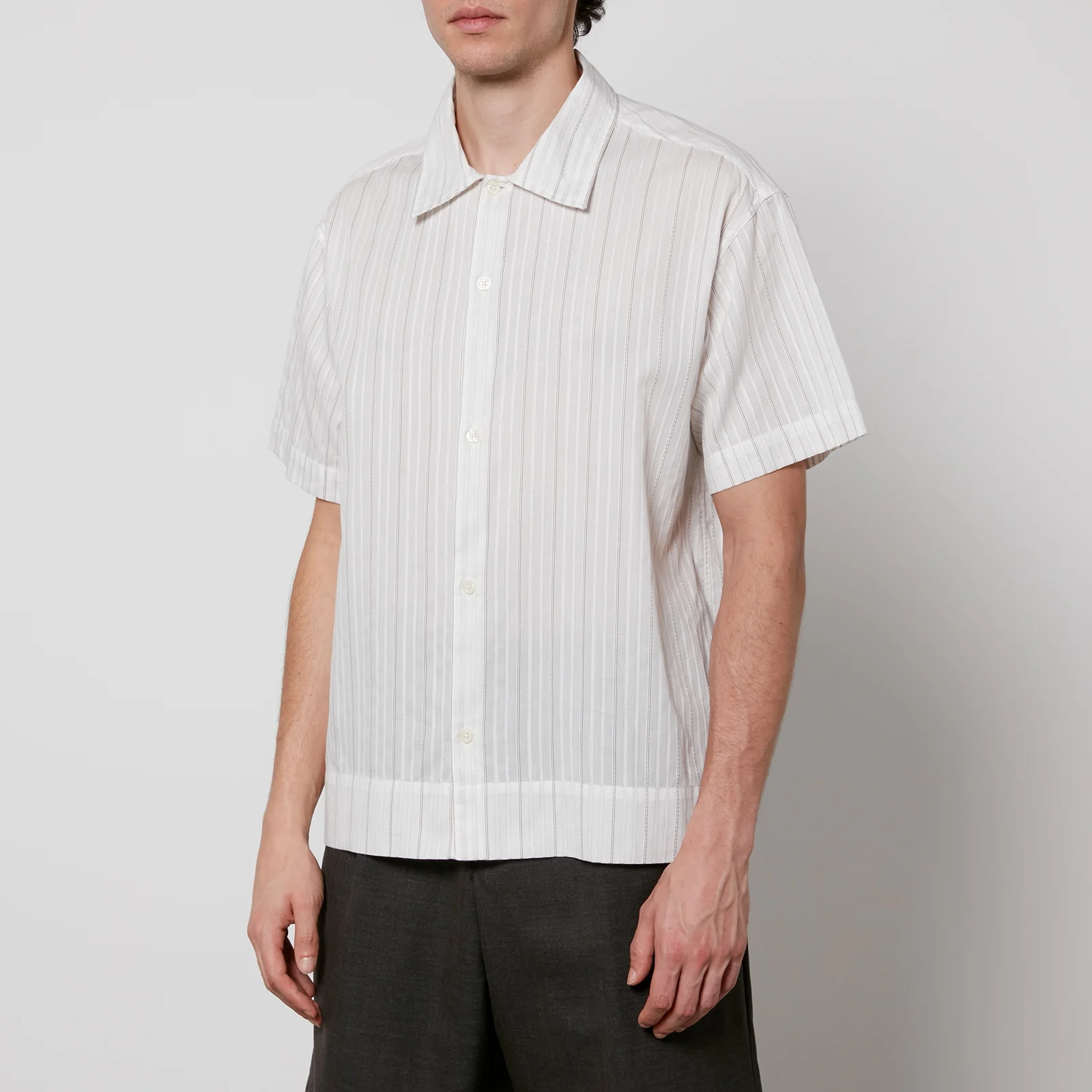 mfpen Holiday Striped Cotton Shirt - M Image 1