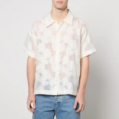 mfpen Holiday Cotton-Blend Floral-Jacquard Shirt - XL