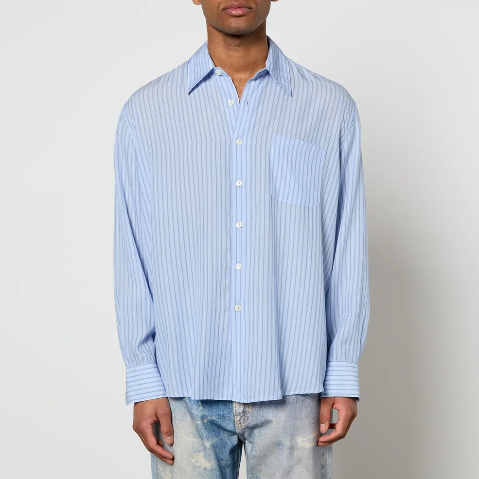 Our Legacy Above Striped Tencel™ Button-Down Shirt Image 1