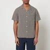 Portuguese Flannel Tile Embroidered Cotton Short Sleeve Shirt - M - Image 1
