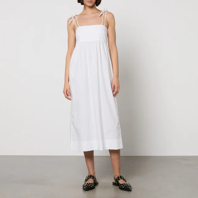 Ganni Cotton-Poplin Midi Dress