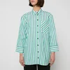 Ganni Striped Organic Cotton Shirt - EU 42/UK 14 - Image 1
