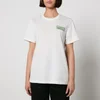 Ganni Love Club Printed Organic Cotton-Jersey T-Shirt - Image 1