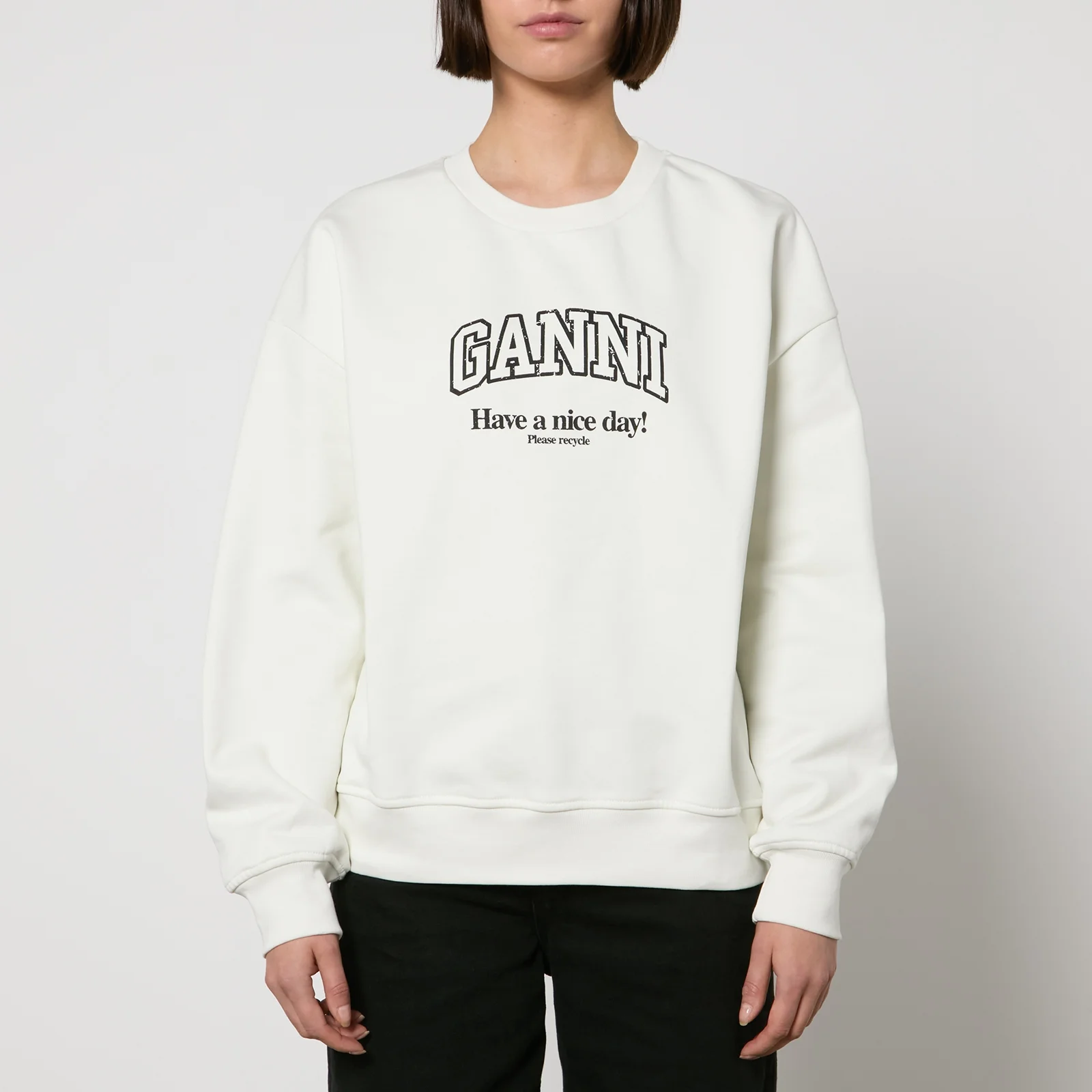 Ganni Isoli Oversized Organic Cotton Sweatshirt - S/M Image 1