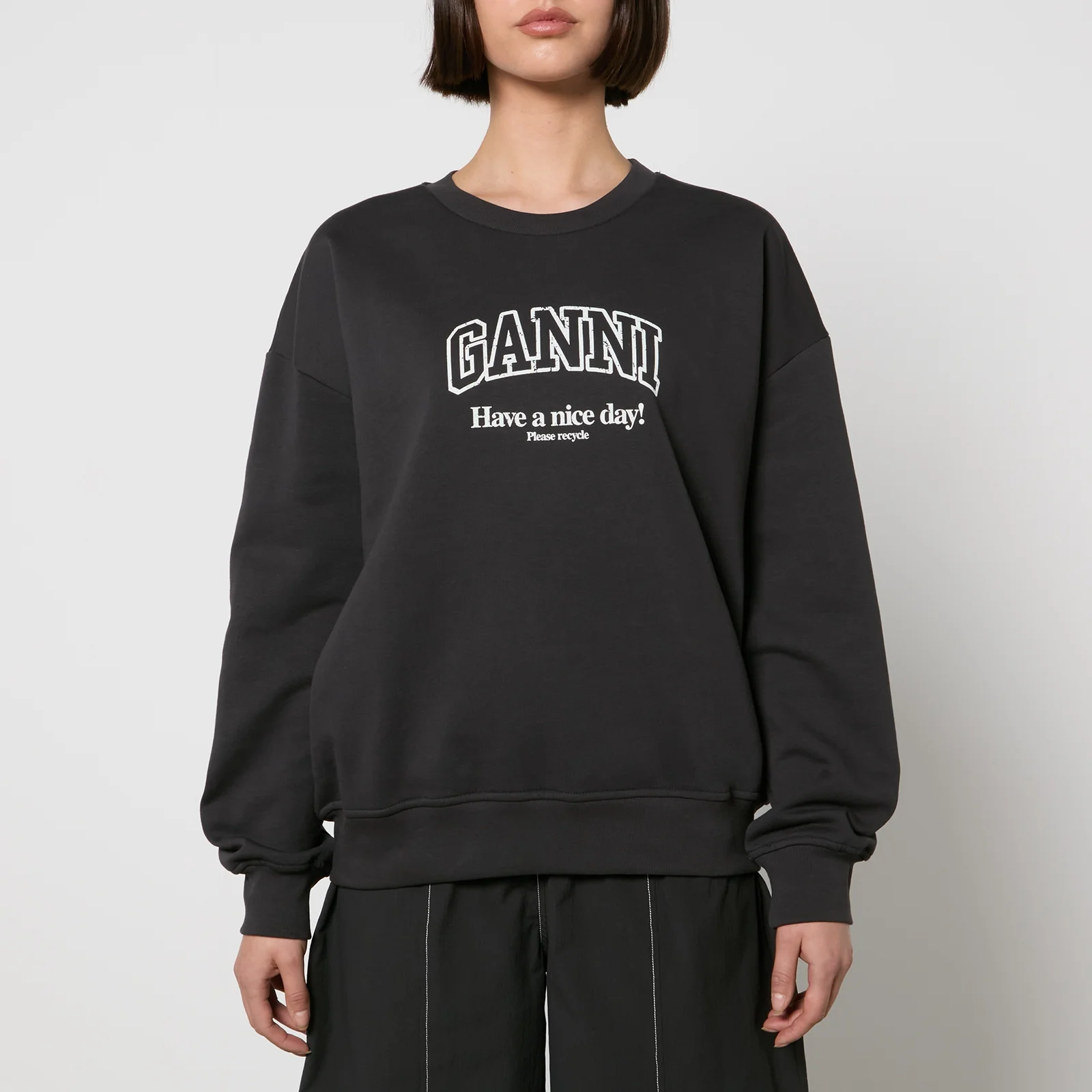Ganni Women's Isoli Ganni Oversized Sweatshirt - Phantom Image 1