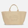 Ganni Recycled Cotton-Canvas Shopper XXL Bag - Image 1