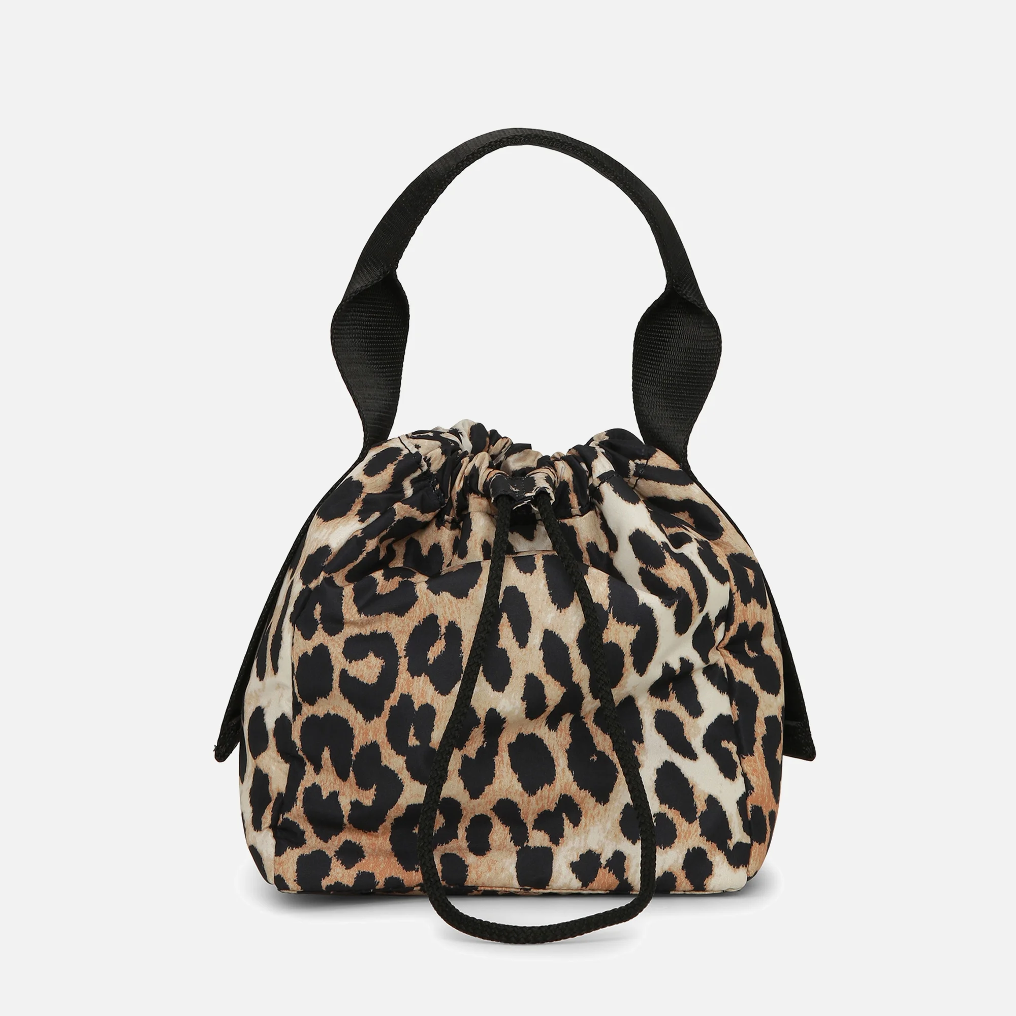 Ganni Tech Leopard-Print Recycled Shell Pouch Image 1