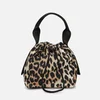 Ganni Tech Leopard-Print Recycled Shell Pouch - Image 1