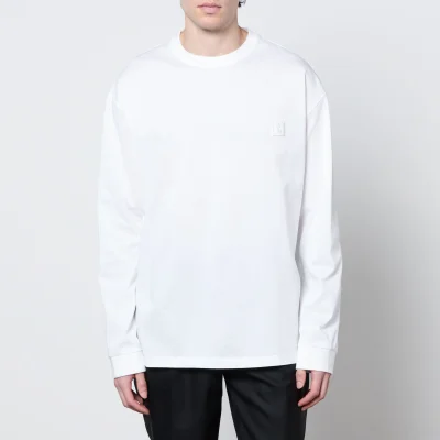 Wooyoungmi Reverse Logo Floral-Print Cotton-Jersey Long Sleeve T-Shirt - IT 46/S