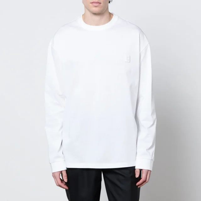 Wooyoungmi Reverse Logo Floral-Print Cotton-Jersey Long Sleeve T-Shirt
