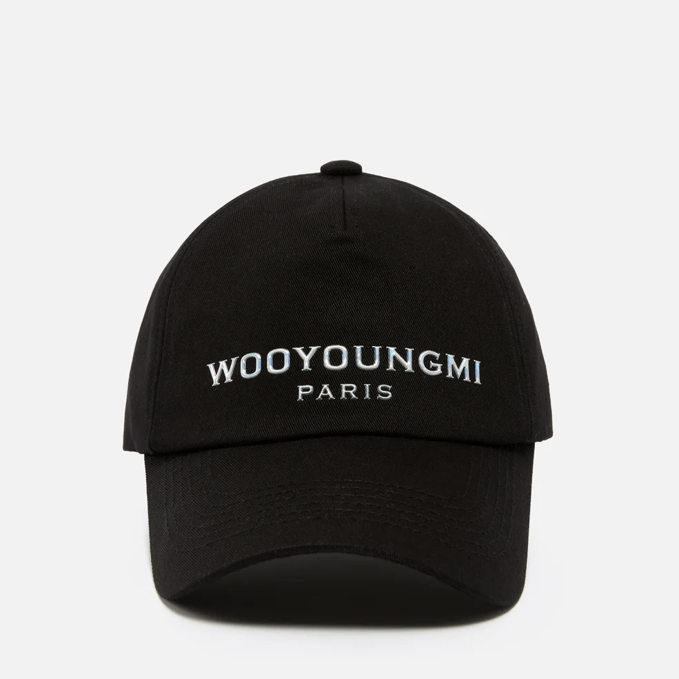 Wooyoungmi Paris Metallic Logo-Embroidered Cotton-Twill Cap Image 1