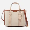 Tory Burch Perry Canvas Small Triple-Compartment Tote Bag - Image 1