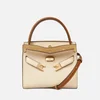 Tory Burch Lee Radziwill Leather and Suede Petite Double Bag - Image 1