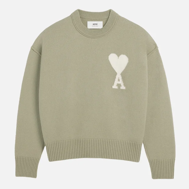 AMI Off White ADC Wool Sweater