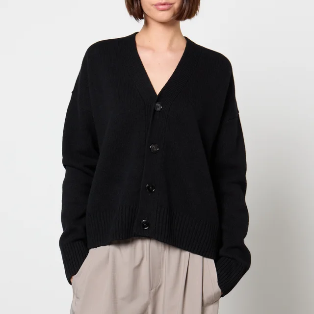 AMI Cropped Wool and Cashmere-Blend Cardigan