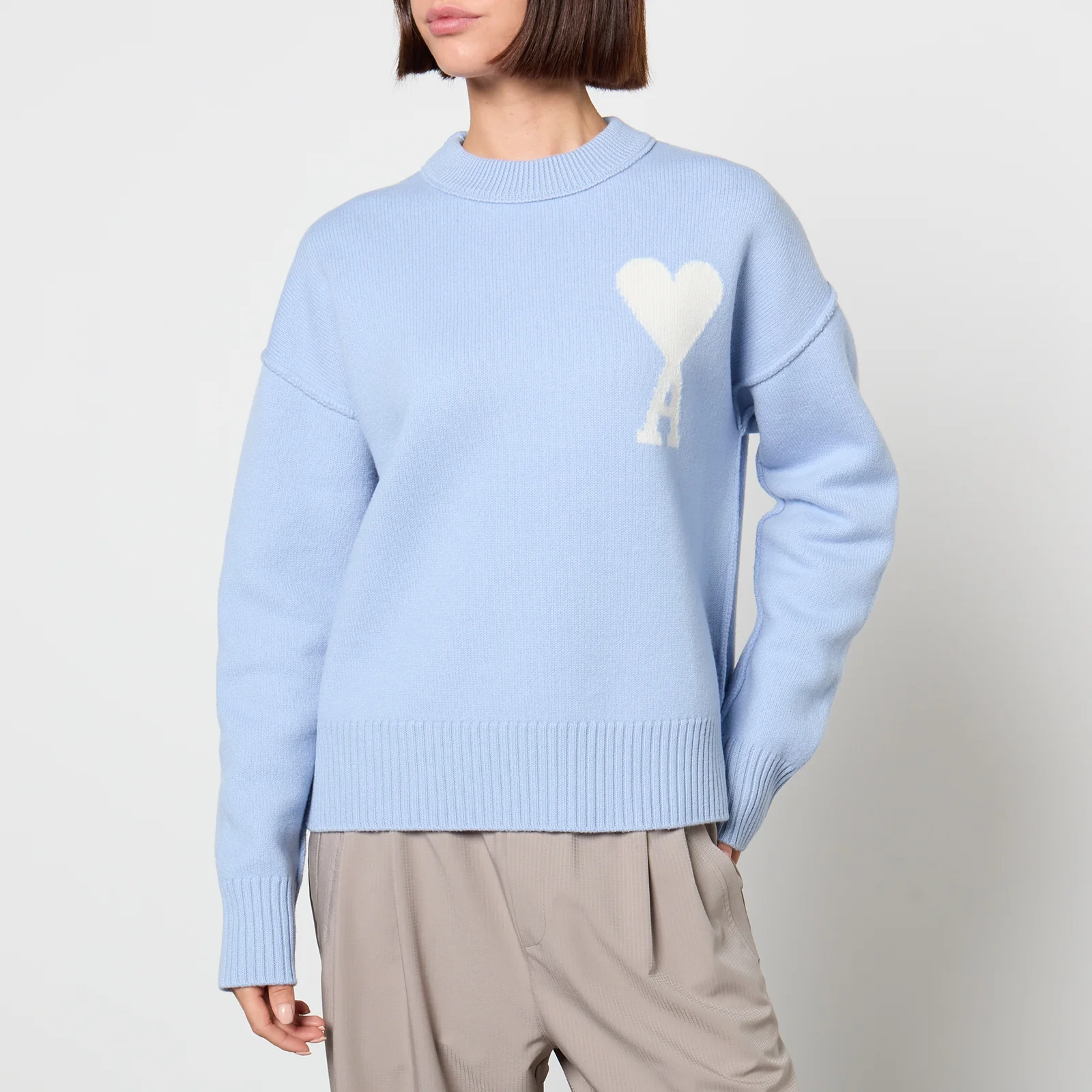 AMI Off White ADC Wool Sweater Image 1