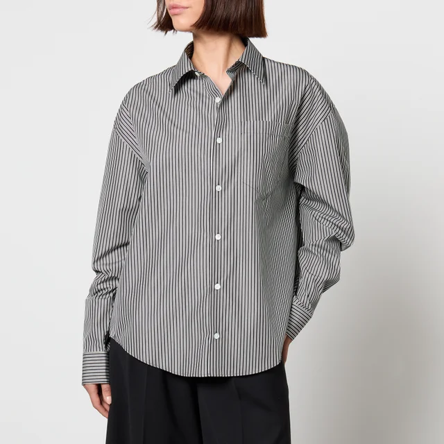 AMI Boxy Fit Jacquard Cotton-Poplin Shirt