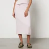 Maison Kitsuné Baby Fox Patch Cotton Blend Ribbed Midi Skirt - Image 1