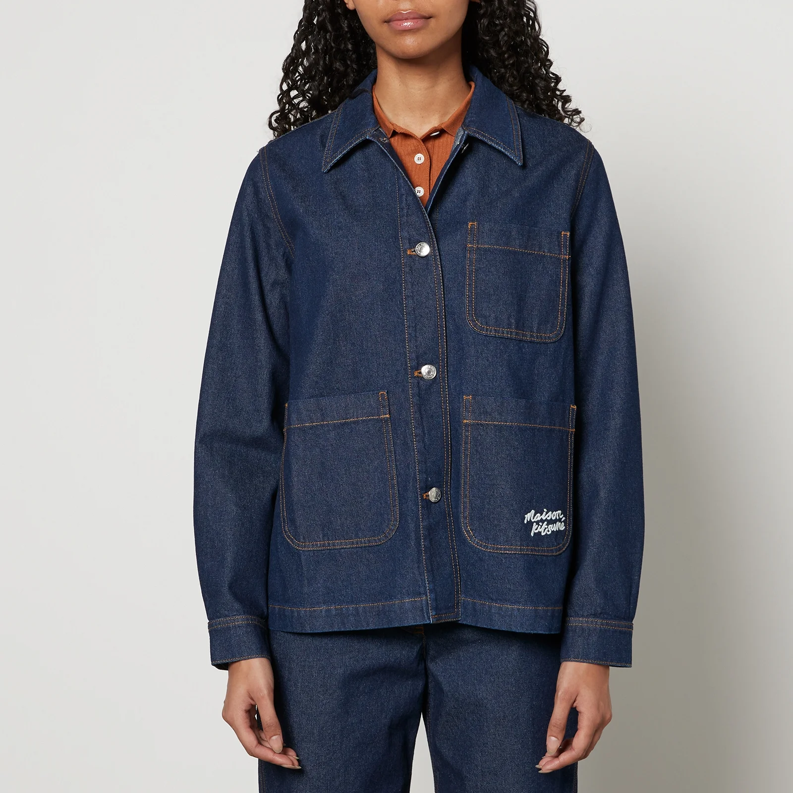 Maison Kitsuné Workwear Front Patch Pockets Denim Jacket - XS Image 1
