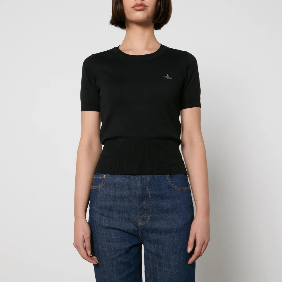 Vivienne Westwood Bea Logo-Embroidered Cotton Top Image 1