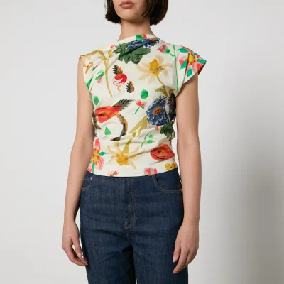 Vivienne Westwood Hebo Floral-Print Cotton Top - M