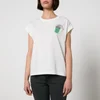 Essentiel Antwerp Faustina Embroidered Organic Cotton-Jersey T-Shirt - Image 1