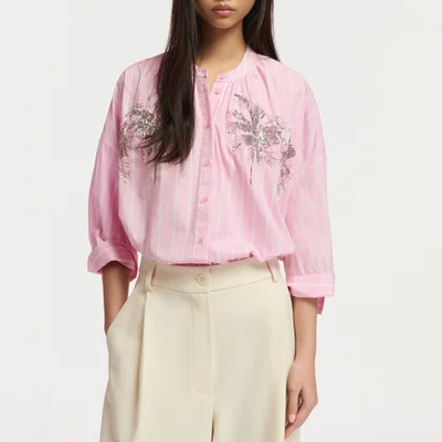 Essentiel Antwerp Fergana Embellished Cotton-Poplin Shirt - XS