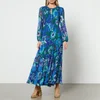 RIXO Lori Floral-Print Shirred Chiffon Midi Dress - Image 1